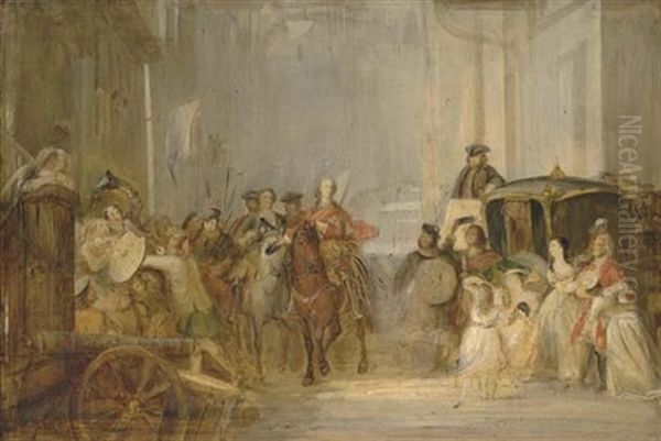 The Entrance Of Prince Charles Edward Stuart To Edinburgh (sketch) - view 1