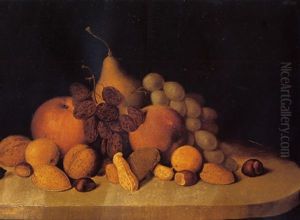 Still Life With Fruits And Nuts by Robert Scott Duncanson