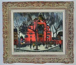 La Place Des Abbesses Et Saint-jean by Alfred Dunet