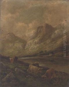 Highland Cattle, Perthshire by Albert Dunington