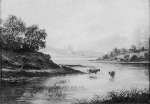 Loch Fad, Rorbesay, Scotland by Albert Dunington