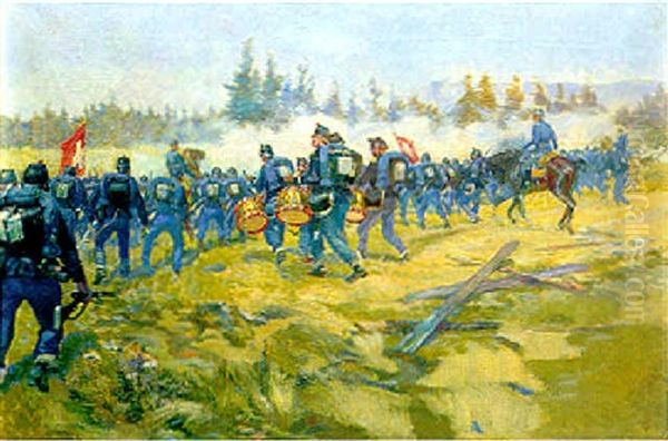 Rassemblement De Troupes 1891. Manoeuvres De Romont - view 1