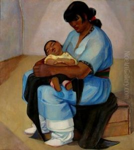 Taos Mother And Child by Helena Adele Dunlap