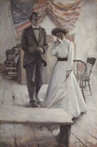 Alicia, I Couldn't Think Nothin That Was Agin--you (illus. For The Justice Of Gideon, Saturday Evening Post Story, August 28 1909) by Harvey Dunn
