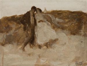 Landscape With Couple (preliminary Painting)