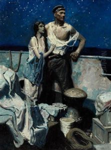 Hurricane Harvest, Starry Night by Harvey Dunn