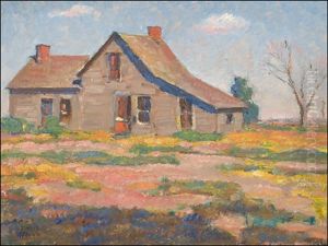 Farm House (+ Green Field; Pair) by Harvey Dunn
