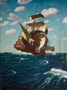Galleon In High Seas Galleon In High Seas