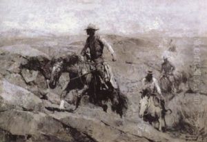 Cowboys Going Up Defile by Harvey Dunn