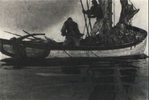 Men At Sea by Harvey Dunn