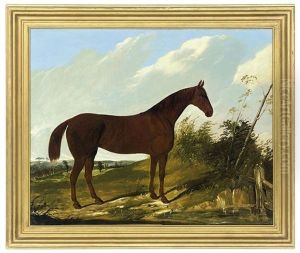 A Chestnut Hunter In A Pastoral Landscape