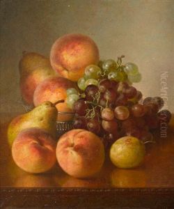 Still Life With Peaches, Pears, Grapes And Plum by Robert Spear Dunning