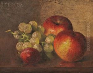 Still Life With Apples, Grapes, And Plum by Robert Spear Dunning