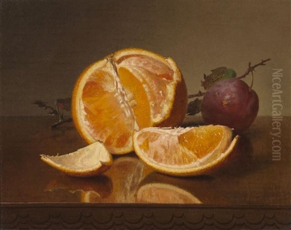 Still Life With Orange And Plum - view 1