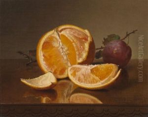 Still Life With Orange And Plum by Robert Spear Dunning