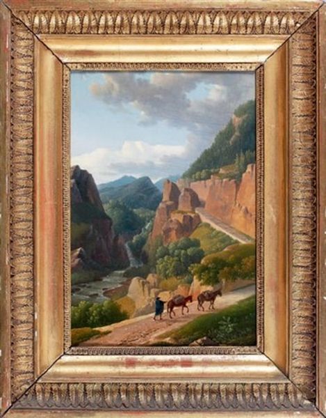 Vue D'une Vallee En Italie - view 1