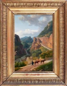 Vue D'une Vallee En Italie by Alexandre Hyacinthe Dunouy
