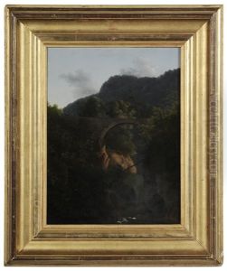 Veduta Del Ponte Del Diavolo A Sorrento (devil's Bridge, Sorrento) by Alexandre Hyacinthe Dunouy