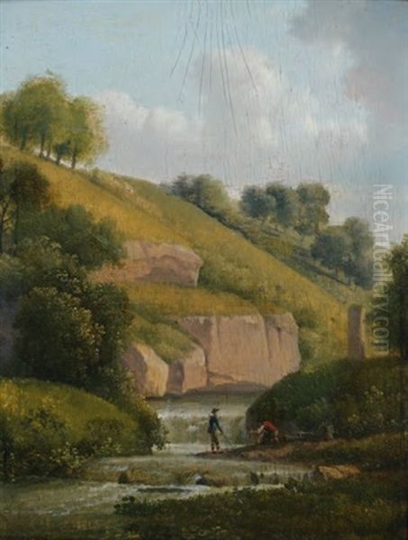 Pecheurs Au Bord Du Torrent - view 1