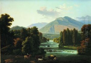 Paysage De La Campagne Italienne Avec Des Cascatelles