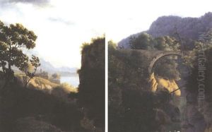Veduta Del Ponte Del Diavolo A Sorrento (+ Veduta Di Ravello;  2 Works)