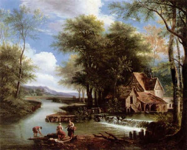 River Landscape With A Mill - view 1