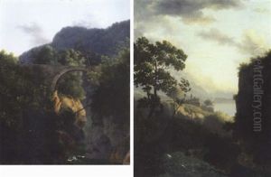 Vue De La Campagne Italienne by Alexandre Hyacinthe Dunouy