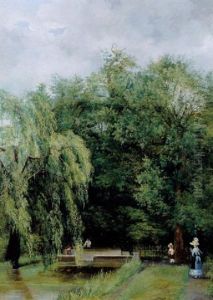 Spadserende I Boulogneskoven by Alexandre Hyacinthe Dunouy