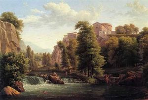 View Of Tivoli by Alexandre Hyacinthe Dunouy