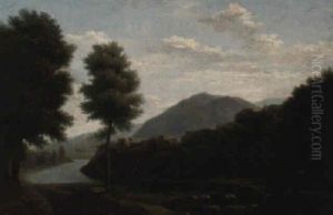 Paysage D'italie by Alexandre Hyacinthe Dunouy