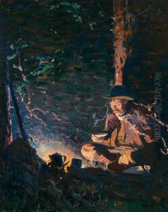 Evening Meal - The Hunter's Supper by William Herbert Dunton