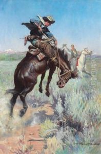 Busting A Broncho by William Herbert Dunton