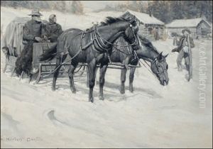 The Schoolmarm At Big Breezes by William Herbert Dunton