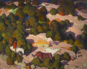 Composition For Sunset In The Foothills by William Herbert Dunton