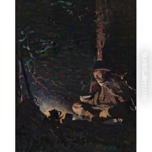 The Hunter's Supper (evening Meal) by William Herbert Dunton