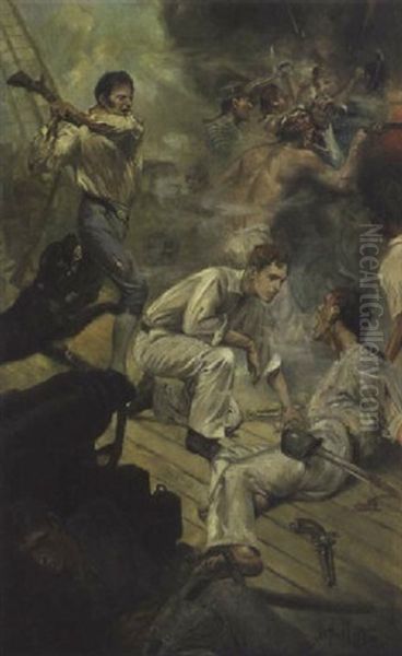 A Raging Shipboard Battle - view 1