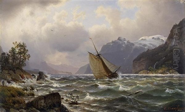 Bewegte See Im Fjord - view 1