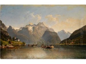 Hochzeitsfahrt Auf Einem Alpensee