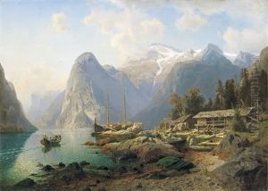 Fjordlandschaft by Johannes Bartolomaus Duntze