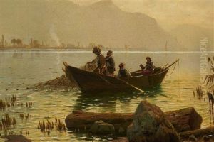 Blick Auf Schloss Chillon Am Genfersee by Johannes Bartolomaus Duntze
