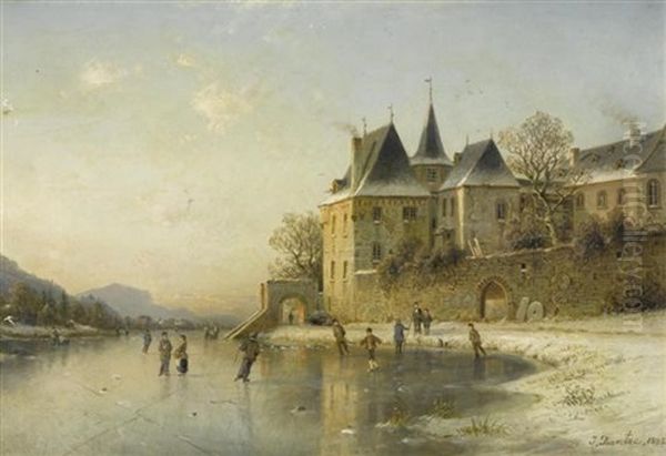 Winterlandschaft Mit Gefrorenem See - view 1