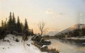 Schlittenfahrt Am See