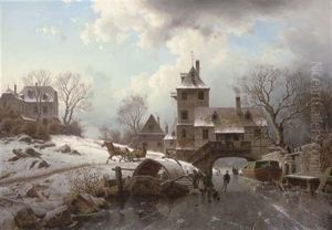 Skaters On A Dutch Canal