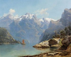 Landschaft Am Vierwaldstattersee by Johannes Bartolomaus Duntze