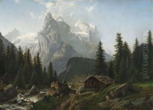 Sennhutten Im Hochgebirgstal