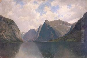 Das Tolsterwasser Im Sonjefjord (+ Norwegischer Fjord, Larger; 2 Works) by Johannes Bartolomaus Duntze