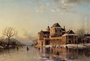 A Village On The Rhine In Winter