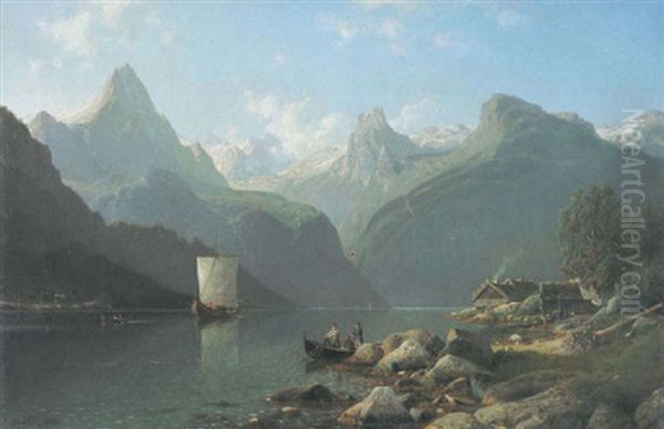 Norwegische Landschaft, Partie Von Nordfjord - view 1