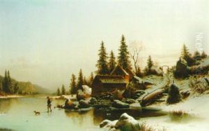 A Winter Morning by Johannes Bartolomaus Duntze