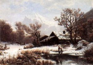 Winter Landscape by Johannes Bartolomaus Duntze